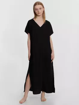 Платье женское домашнее макси черное