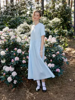 Платье женское голубое