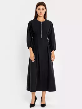Платье женское из вискозы в черном оттенке