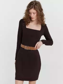 Платье женское коричневое