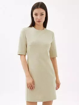 Платье женское коричневое с паттерном