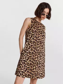Платье женское леопардовое