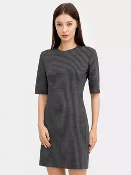 Платье женское серое с паттерном