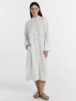 Платье женское светло-молочное в полоску