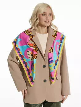 Платок "Амурские тигры", 90*90