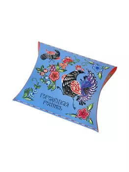 Платок "Городецкая роспись" 90*90