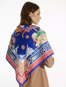 Платок "Конек-Горбунок", 90*90