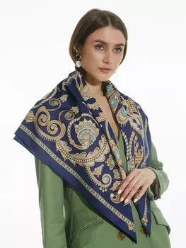 Платок "Русское золотное шитье", 90*90