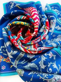 Платок "Собор Василия Блаженного", 90*90