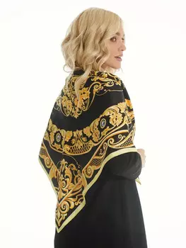 Платок "Златоустовская гравюра", 90*90