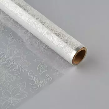 Пленка для цветов упаковочная глянцевая прозрачная