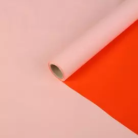 Пленка перламутровая, двусторонняя, розово-красный, 0,5 х 10 м