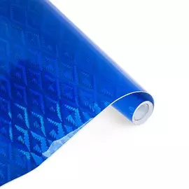 Пленка самоклеящаяся, голография, синяя, 0.45 х 3 м, 3 мкр,
