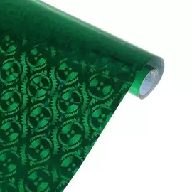 Пленка самоклеящаяся, голография, зеленая, 0.45 х 3 м, 3 мкм