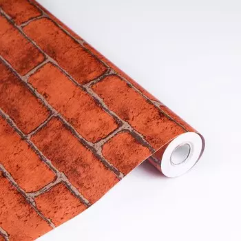 Пленка самоклеящаяся кирпич коричневый 10м*45см