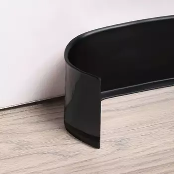 Плинтус пвх самоклеящийся, 200см/8см, черный