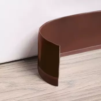 Плинтус пвх самоклеящийся, 200см/8см, коричневый