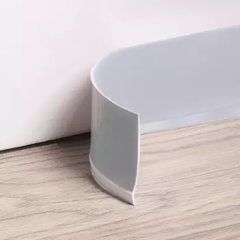 Плинтус пвх самоклеящийся, 200см/8см, серый