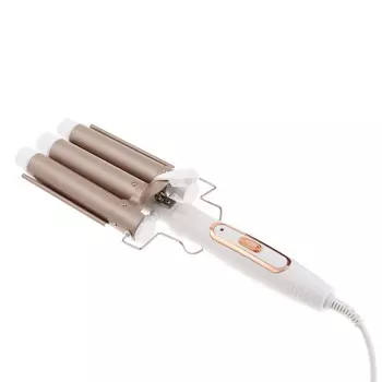 Плойка luazon lw-05, 35 вт, керамическое покрытие, d=25 мм, 220°с, белая