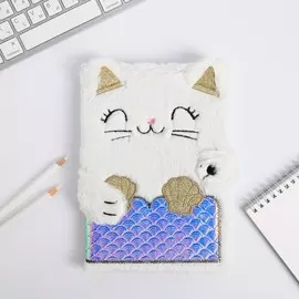 Плюшевый ежедневник на кнопке