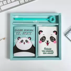 Набор: обложка для паспорта полноцвет, блокнот прикол и ручка