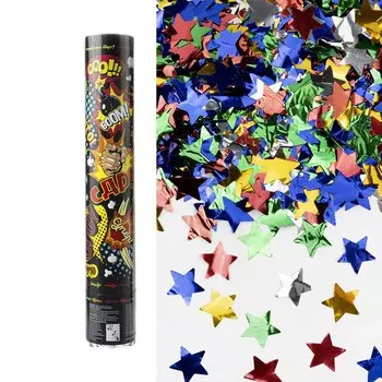 Пневмохлопушка,комиксы, сдр, звезды фольга, 30 см