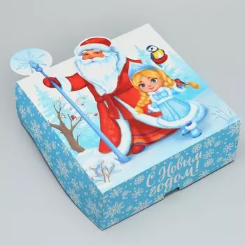 Подарочная коробка новогодняя складная