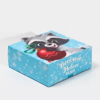 Подарочная коробка новогодняя складная