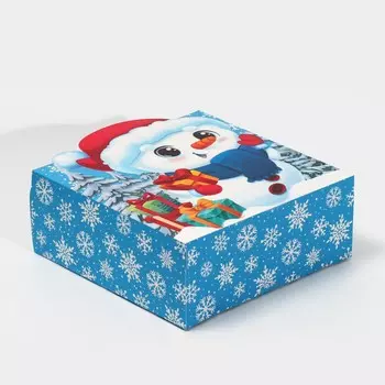 Подарочная коробка новогодняя складная