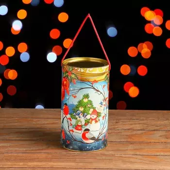 Подарочная новогодняя коробка - тубус