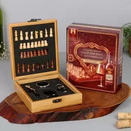 Подарочные наборы для вина с шахматами