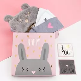 Подарочный набор kaftan happy, маска для сна, носки 3 пары