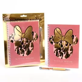 Подарочный набор: ежедневник а5, на гребне, 60 листов и ручка, минни маус