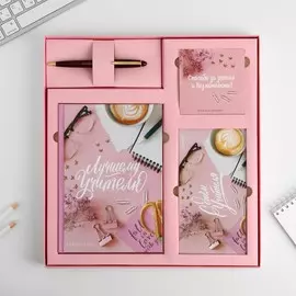 Подарочный набор ежедневник, планинг, ручка, блок бумаг