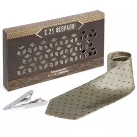 Подарочный набор: галстук и зажимы для галстука