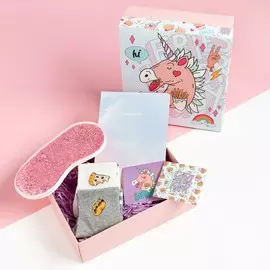 Подарочный набор kaftan fries, носки 2 пары, маска для сна