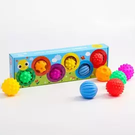 Подарочный набор массажных развивающих мячиков крошка я