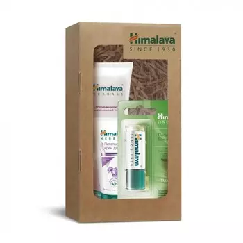 Подарочный набор Питательный бальзам с маслом ростков пшеницы 4,5г+Питательный крем для рук 50мл+Очищающий гель с нимом 15мл ПОДАРОК