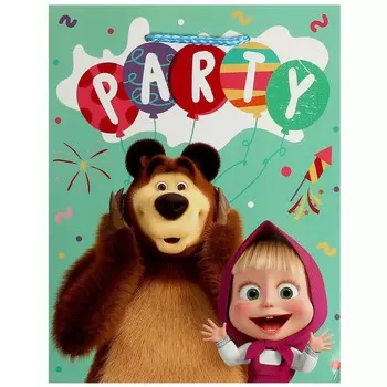 Подарочный пакет Маша и Медведь, ЧУДО ПРАЗДНИК PM-100033-MM