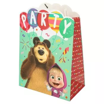 Подарочный пакет Маша и Медведь, ЧУДО ПРАЗДНИК PL-130081-MM