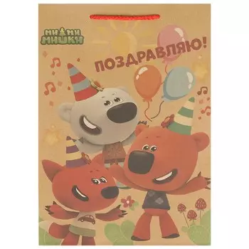 Подарочный пакет Ми-ми-мишки, ЧУДО ПРАЗДНИК PMLK-110233-MIMI