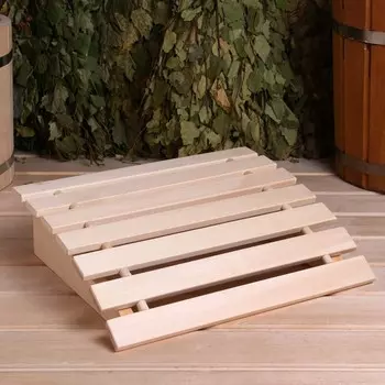 Подголовник для бани и сауны, 31359.5 см, деревянный, анатомический,