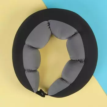 Подголовник-антистресс, на застежке, цвет серый