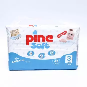 Подгузники детские pine soft 3 midi (4 - 9 kg), 42 шт