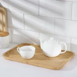 Блюдо для подачи доляна striata, прямоугольное, 3625 см, бамбук