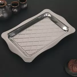 Поднос из нержавеющей стали, 42283 см, цвет серебряный