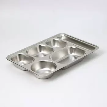 Поднос из нержавеющей стали, 6 секций, 33,5234 см