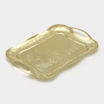 Поднос из нержавеющей стали с ручками