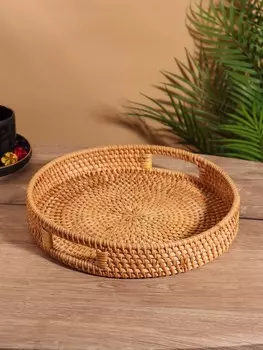 Поднос круглый, 305 см, ротанг