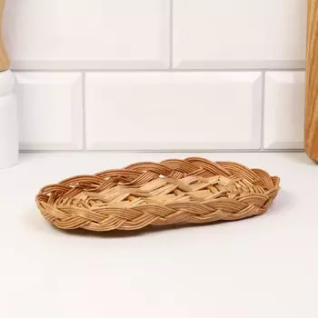 Поднос плетеный, 21 х 11 х 2 см, лоза